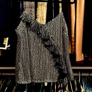 Beaded Black top by Parker!